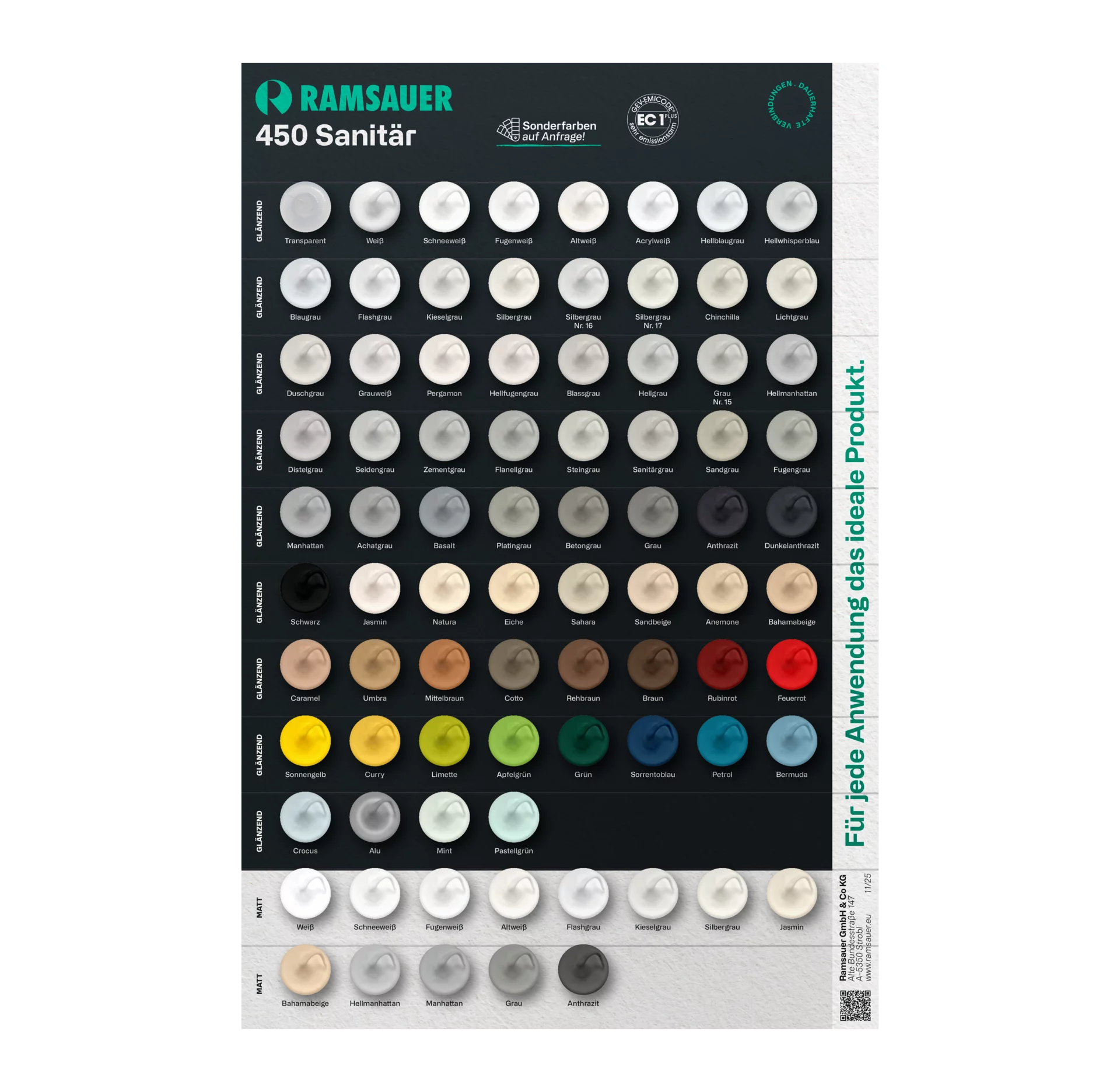 450 Kleurenkaart